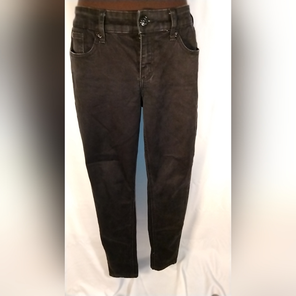 Jet black stretch legging jeans